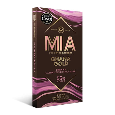 MIA Schokolade Ghana Gold 55% Dunkel Vollmilchschokolade VEGAN