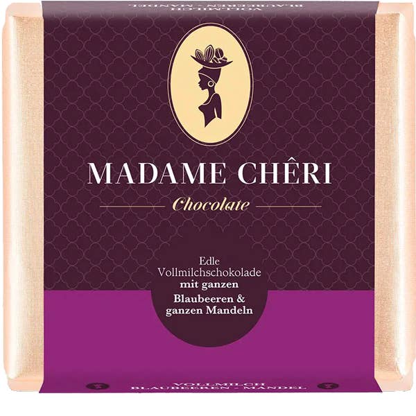 Madame Cherie Blaubeere & Mandel Vollmilch Schokolade