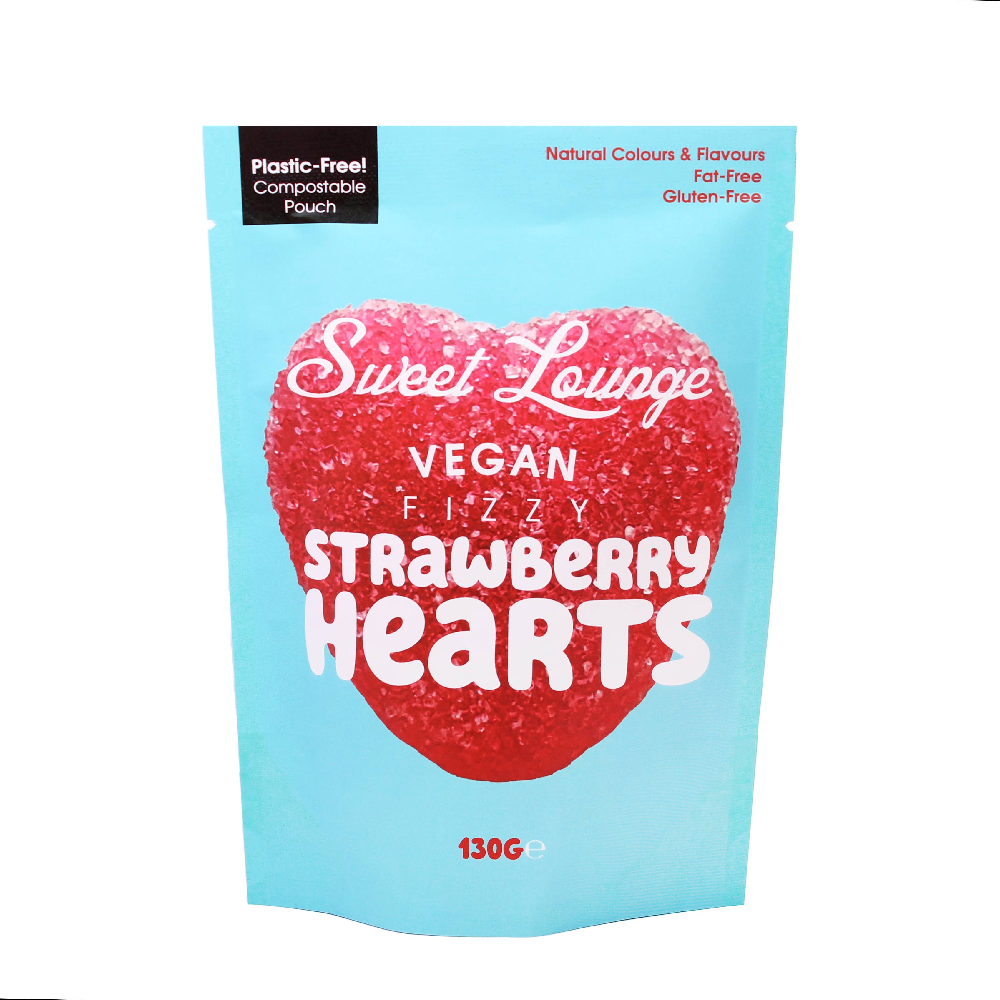 Vegane Gummibärchen Strawberry Hearts (Plastikfrei)