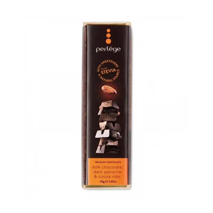 Milchriegel, Ganache und Kakaobohnen
