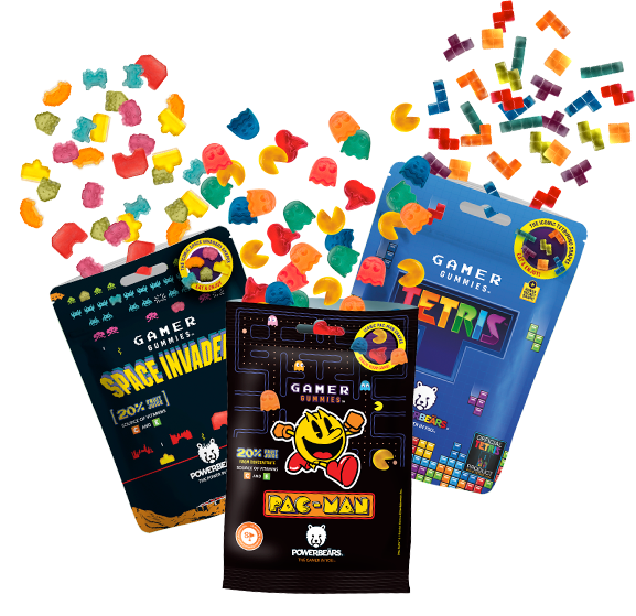 3er Pack, Space Invaders, Tetris und Pac-Man je 125gr - jollychaplin -  - 