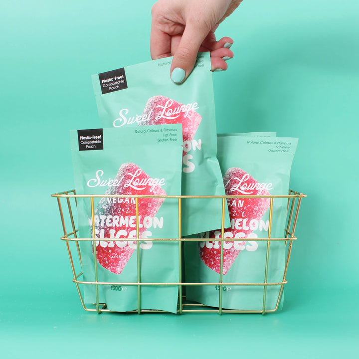 Vegane Gummibärchen Sprudelnde Wassermelonenscheiben (plastikfrei)