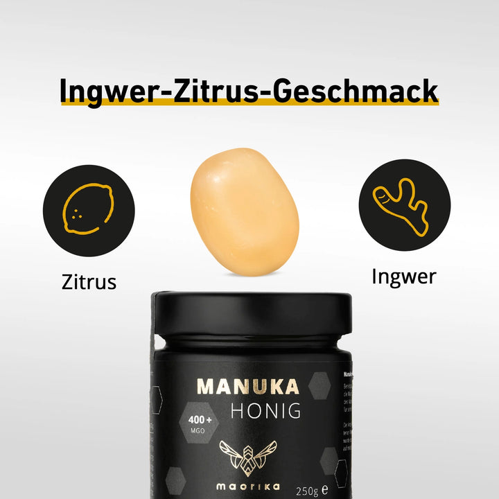 Manuka Halsbonbons - Ingwer Zitrus