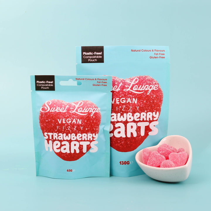 Vegane Gummibärchen Strawberry Hearts (Plastikfrei)