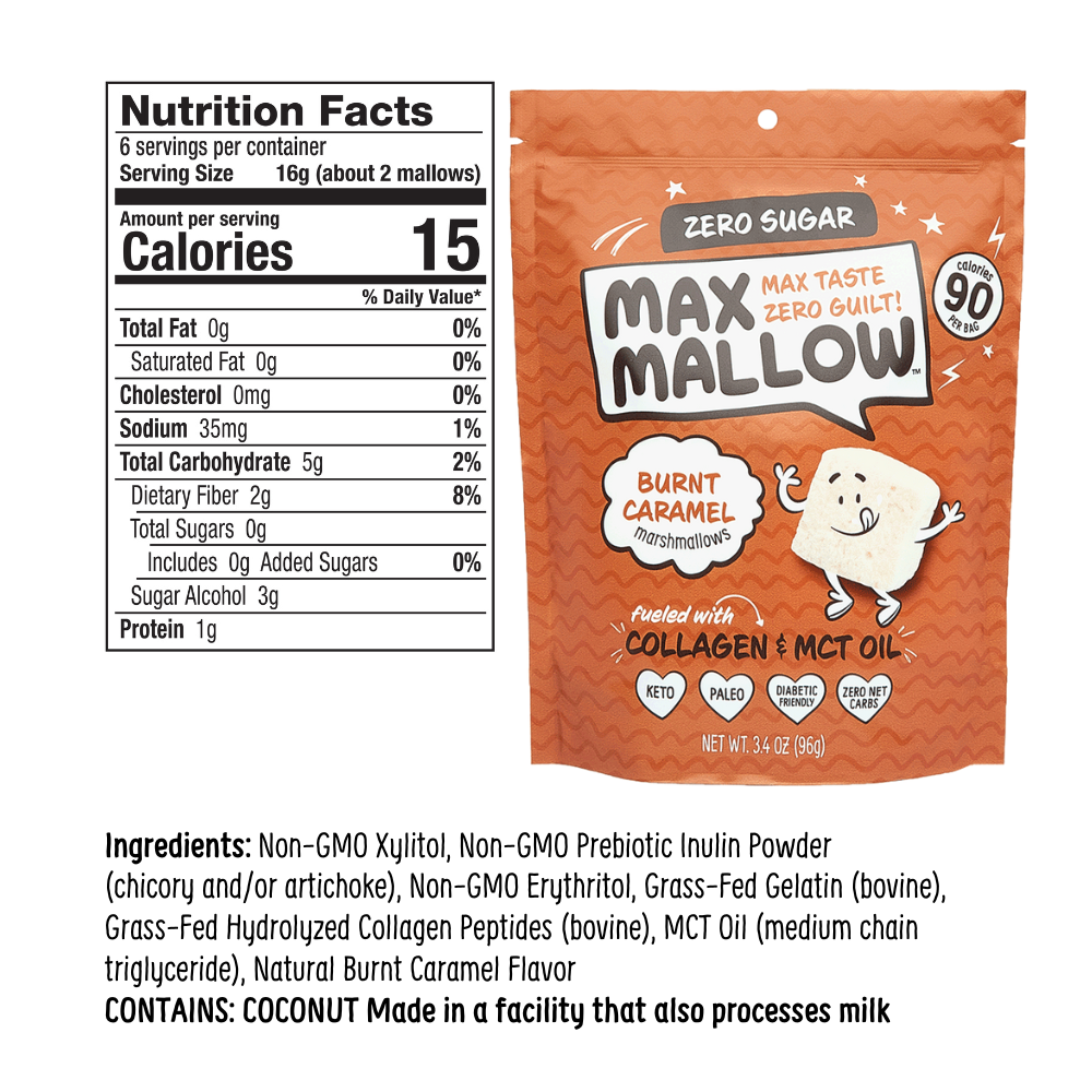 Burnt Caramel Max Mallow - Zuckerfreier Marshmallow - jollychaplin -  - 