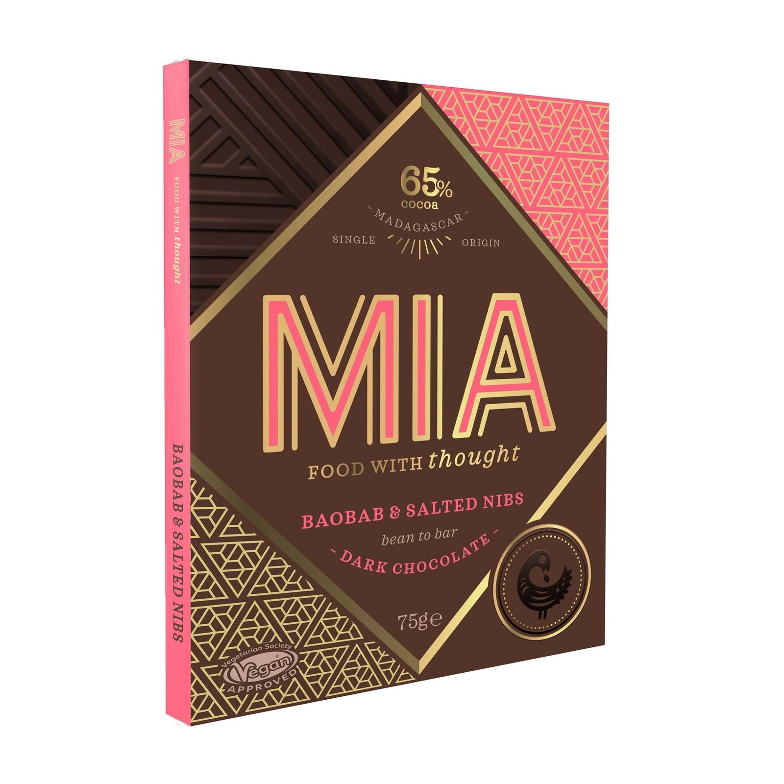 MIA Schokolade Baobab & Salz Nibs Zartbitterschokolade - 65% Vegan - jollychaplin -  - 