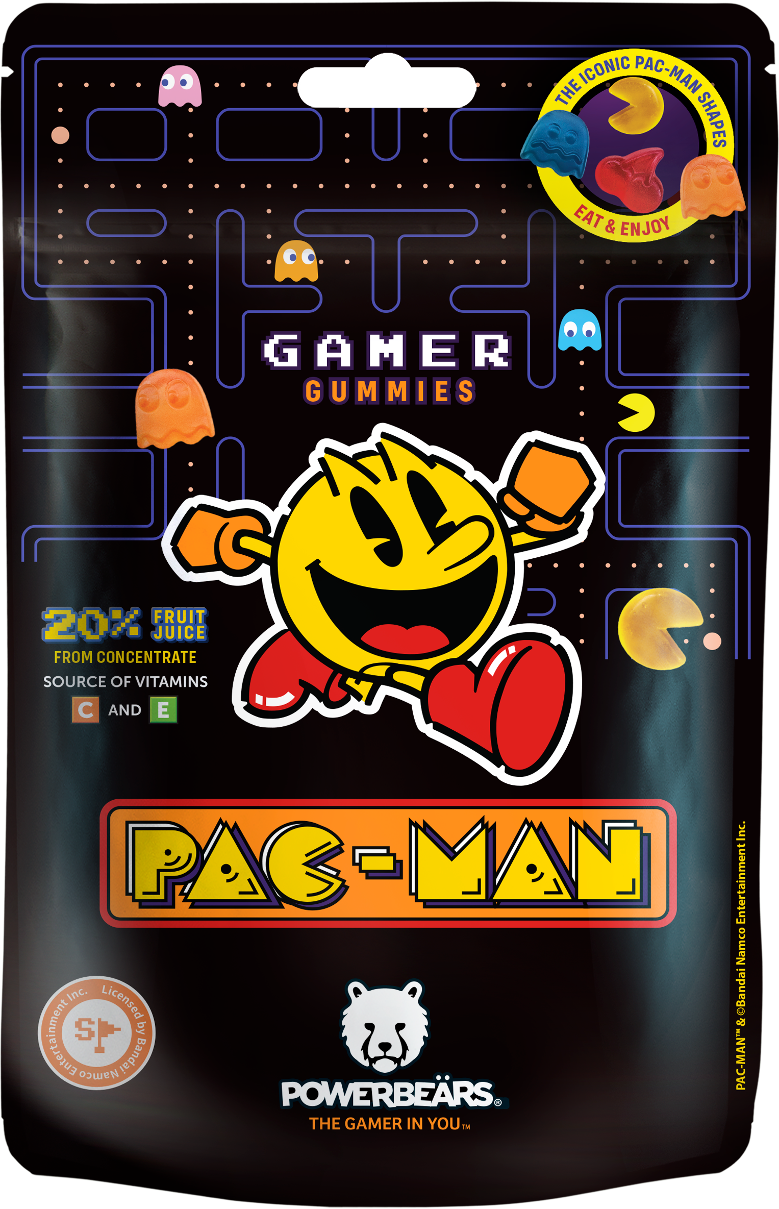 Pac-man Fruchtgummis mit Vit. C und E 125g