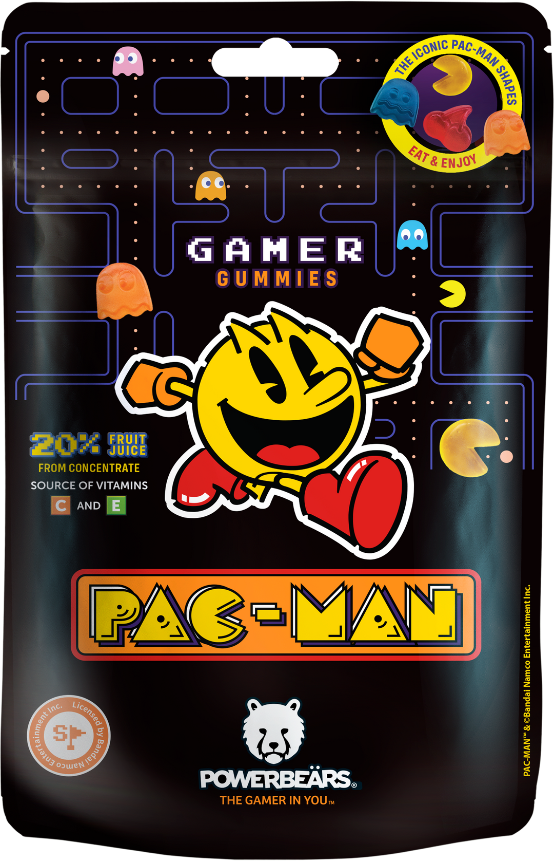 Pac-man Fruchtgummis mit Vit. C und E 50g