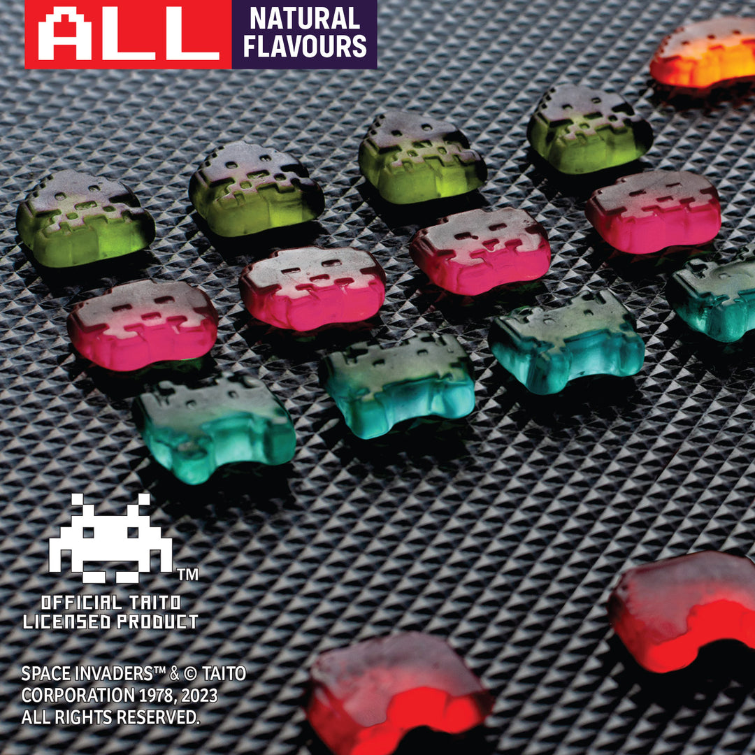 Space Invaders – Gummies mit 20 % Fruchtsaft und Vitaminen 250g