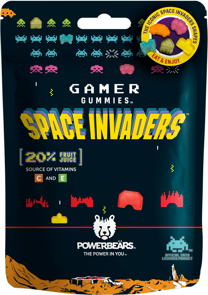 Space Invaders Fruchtgummis mit 20% Fruchtsaft 125g