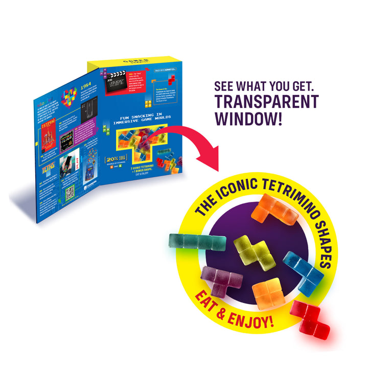Tetris – Geschenkbox Gummies mit 20 % Fruchtsaft und Vitaminen 250g