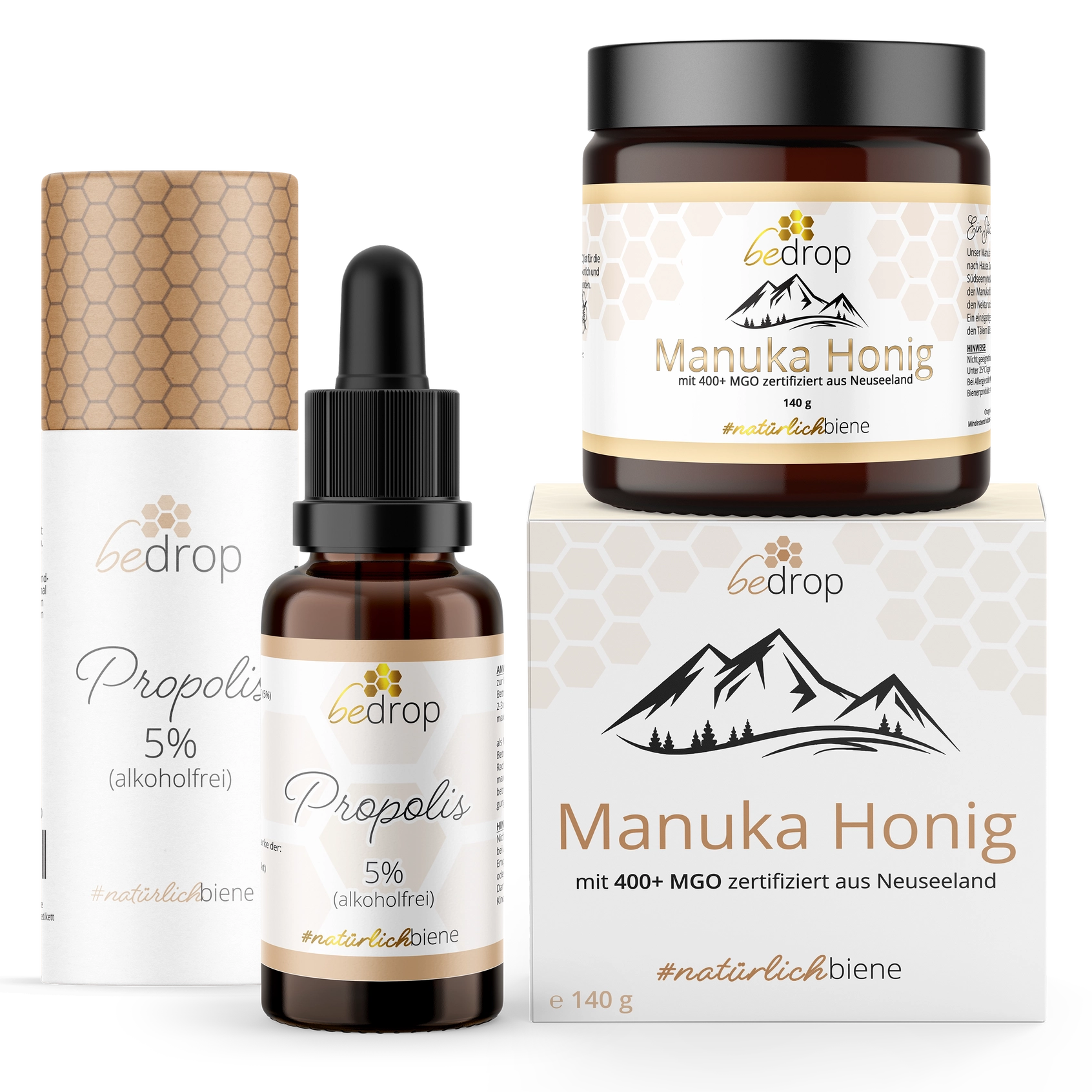 Das Kinder Set | Manuka Honig MGO 400 + Propolis Tinktur (alkoholfrei)