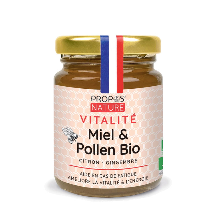 Honig, Pollen, Ingwer Zitrone Bio-Vitalitätsmischung