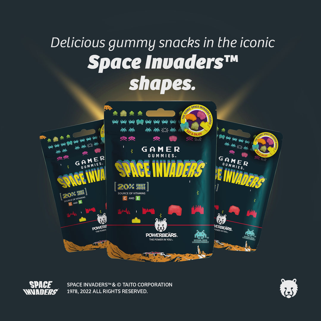 Space Invaders Fruchtgummis mit 20% Fruchtsaft 125g