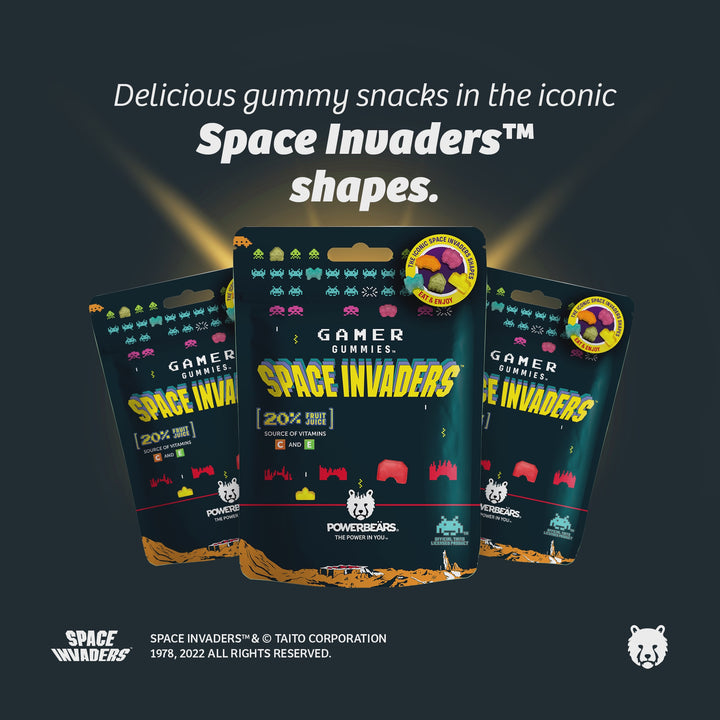 Space Invaders Fruchtgummis mit 20% Fruchtsaft 125g