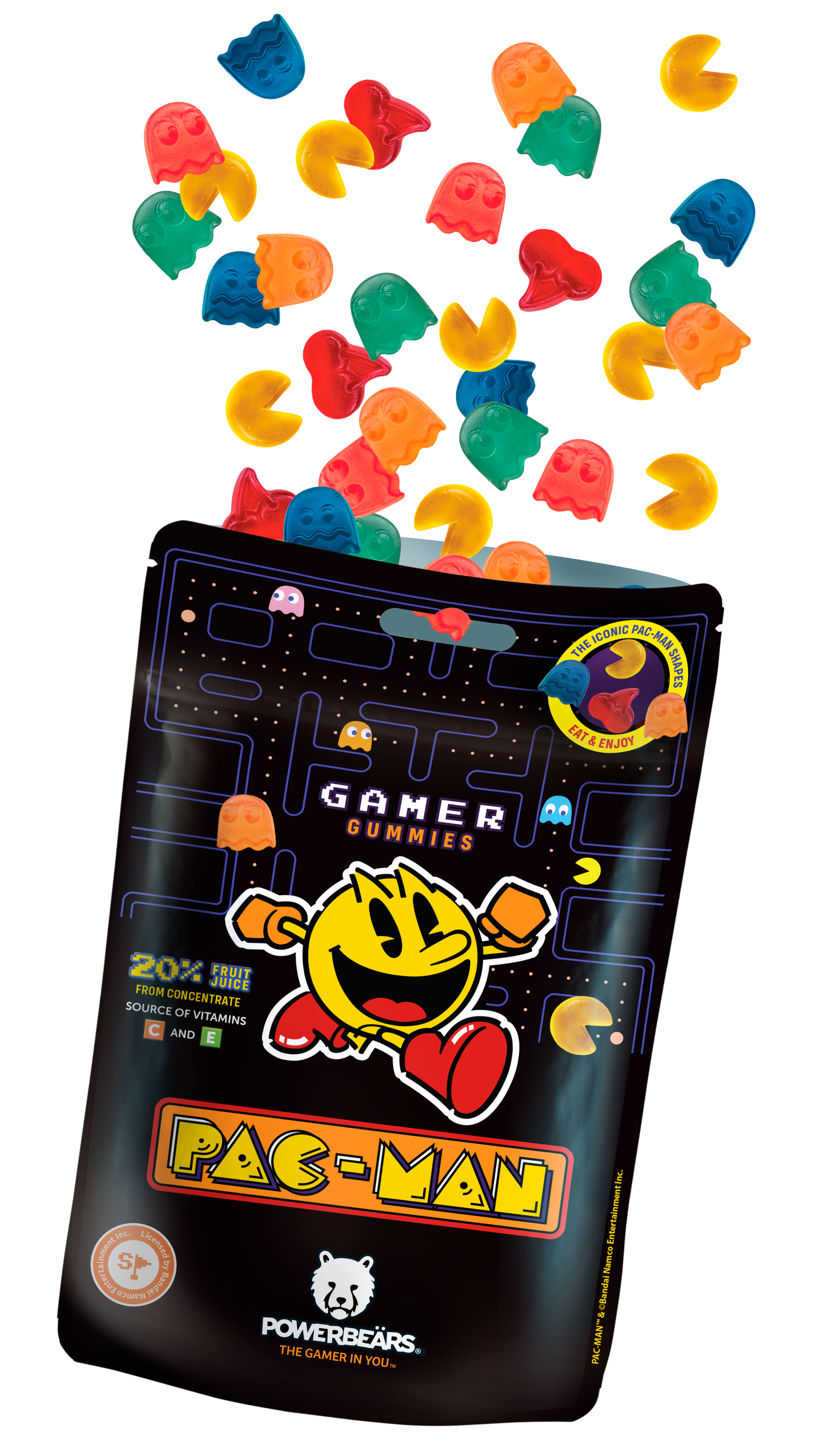 Pac-man Fruchtgummis mit Vit. C und E 125g