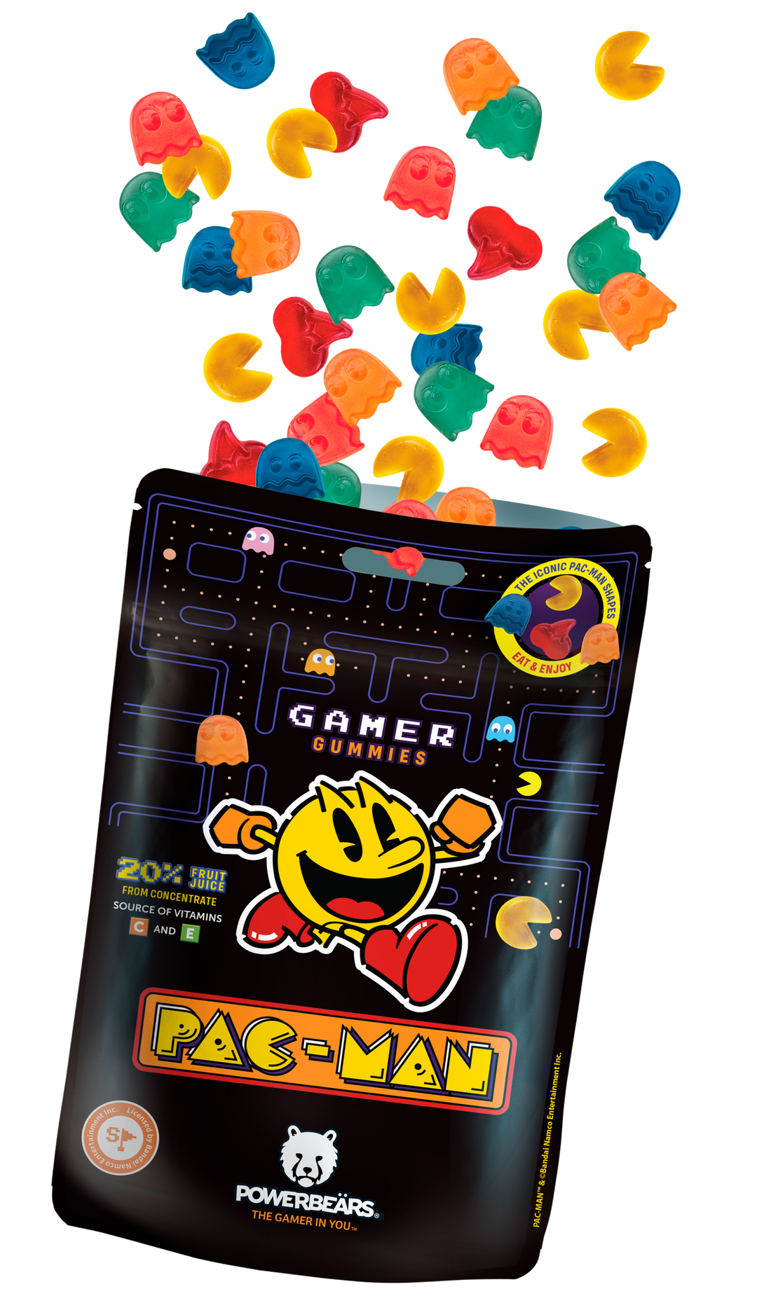 Pac-man Fruchtgummis mit Vit. C und E 50g