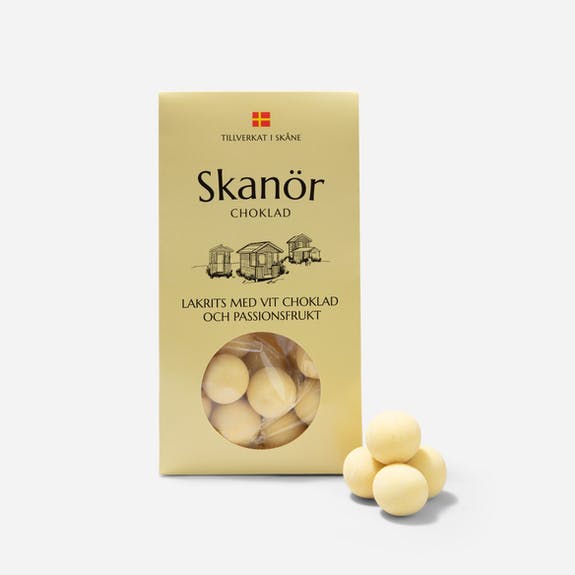 Chocolat Skanör
 RÉGLISSE AU CHOCOLAT BLANC ET PASSION