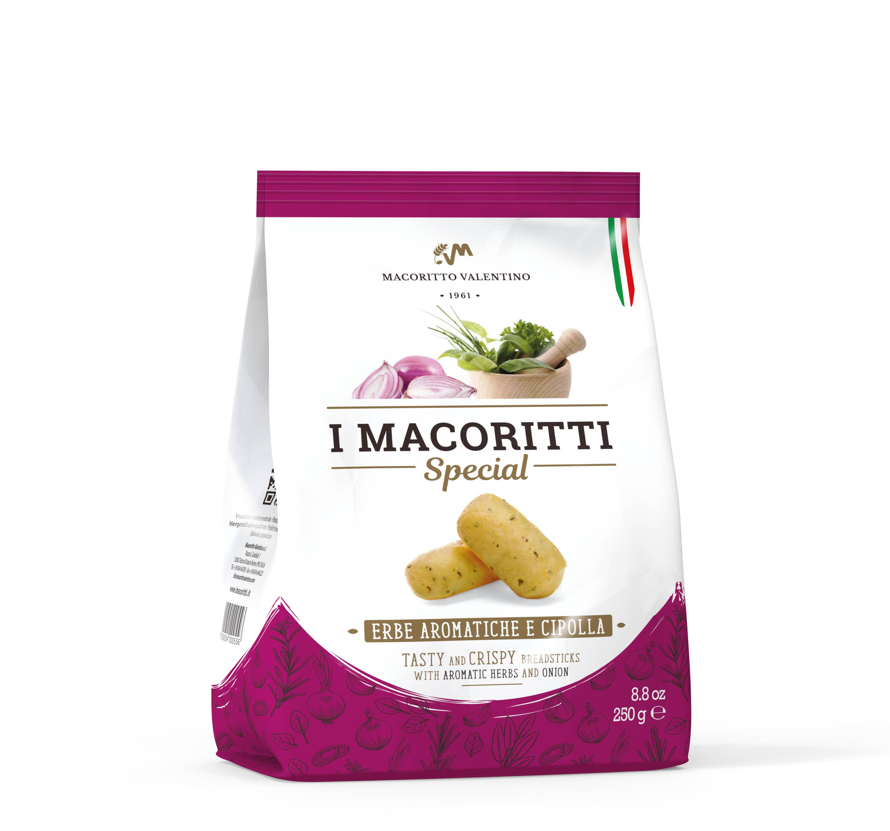 Macoritti con erbe aromatiche e cipolle