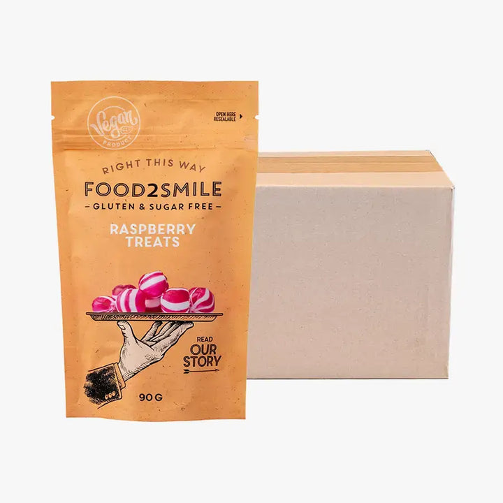 Zuckerfreie Himbeerbonbons | Raspberry Treats 8x90 Gramm (