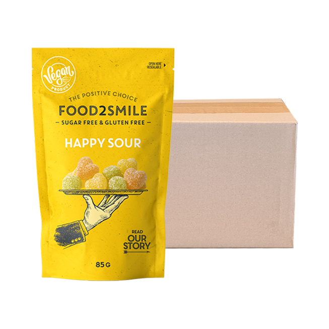 Zuckerfreie saure Bonbons | Happy Sour 8x85 Gramm